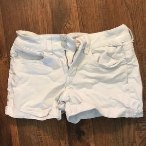 White jean shorts